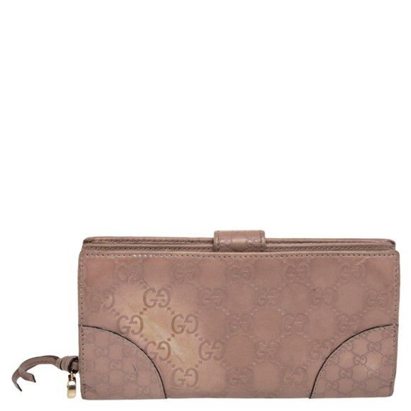 Gucci Handbags - GUCCI Beige ssima Leather Bree Bifold Wallet